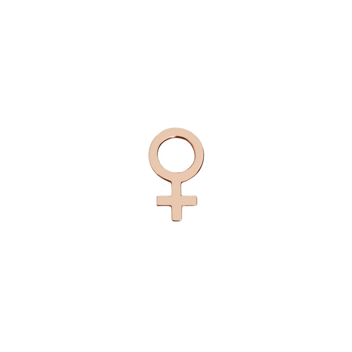 solid rose gold female/Venus stud earring