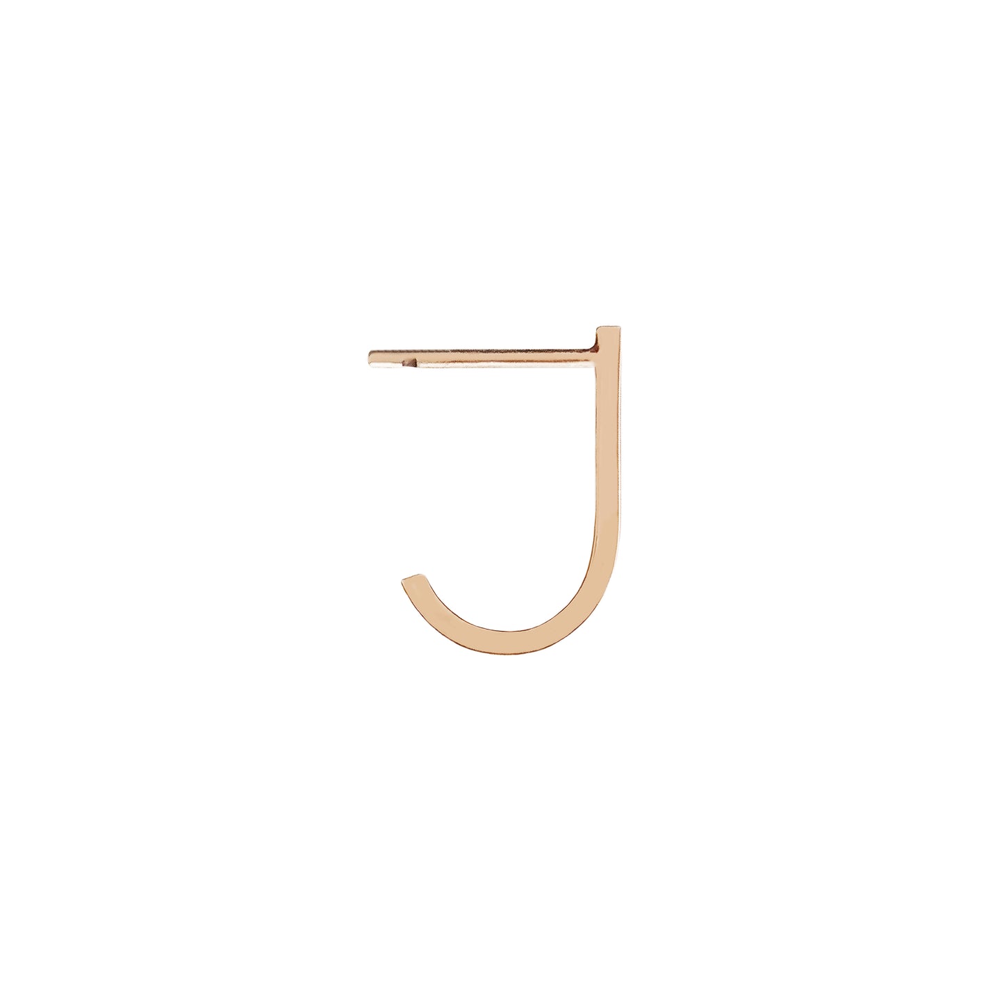 solid rose gold suspender hook cuff single earring