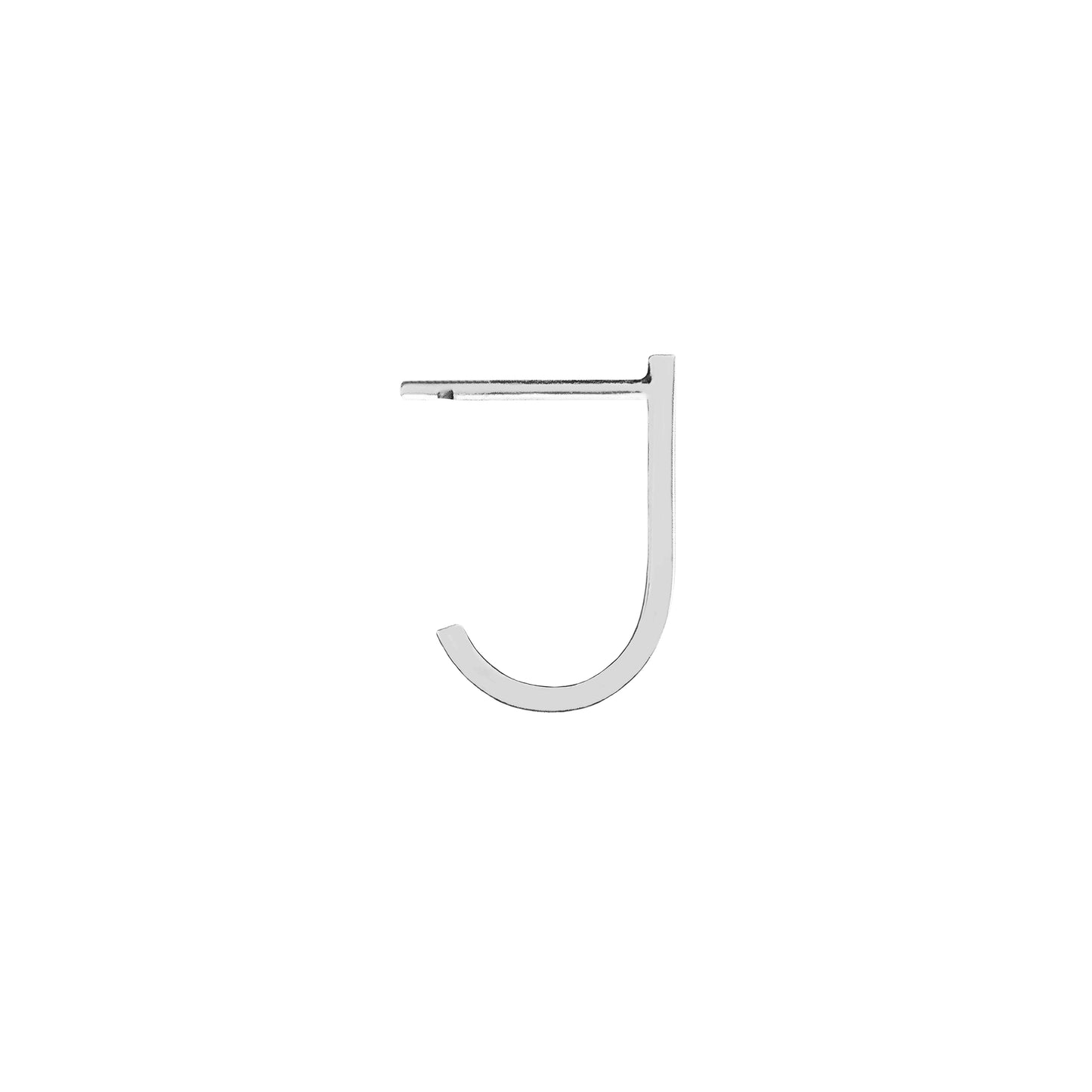 solid white gold suspender hook cuff single earring