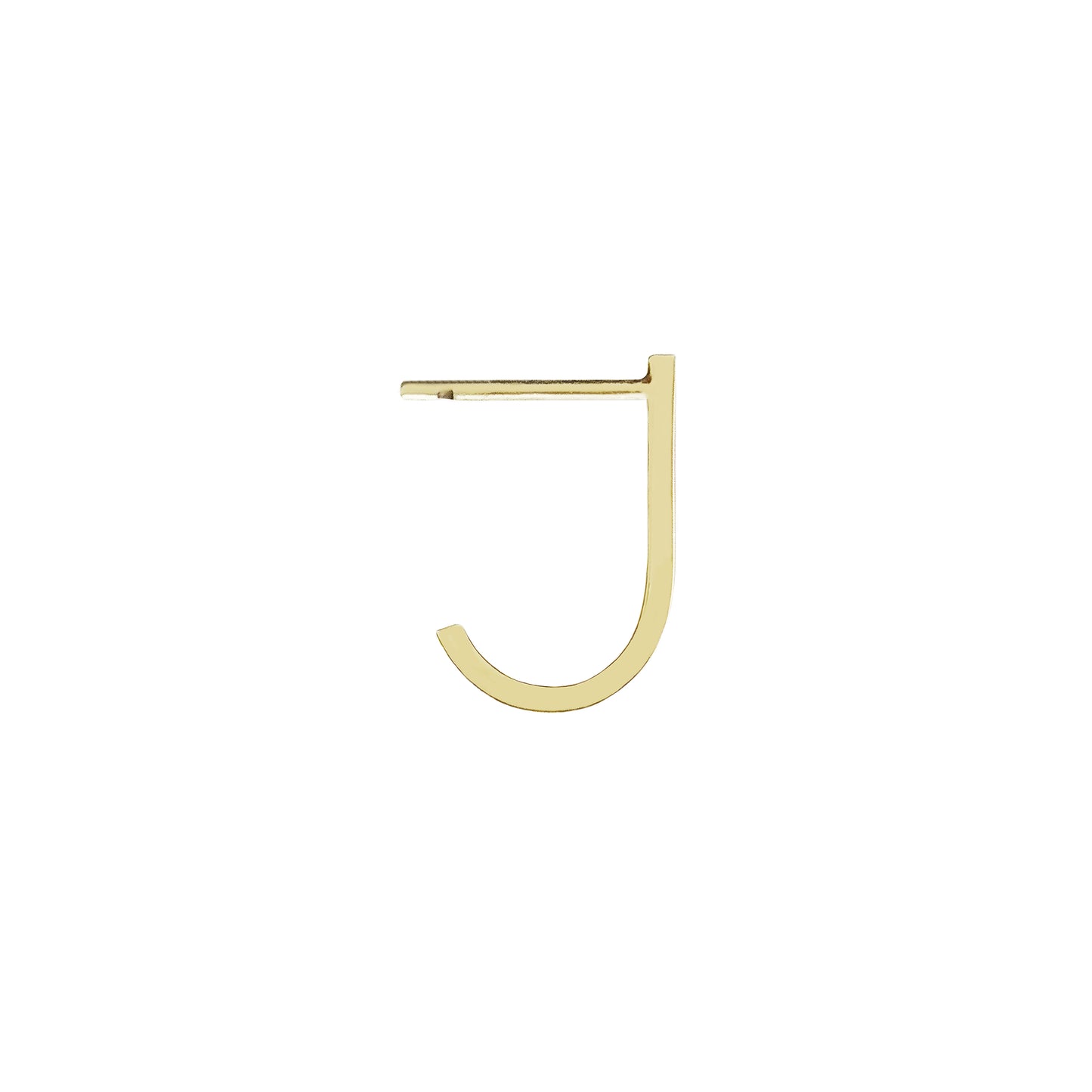 solid yellow gold suspender hook cuff single earring