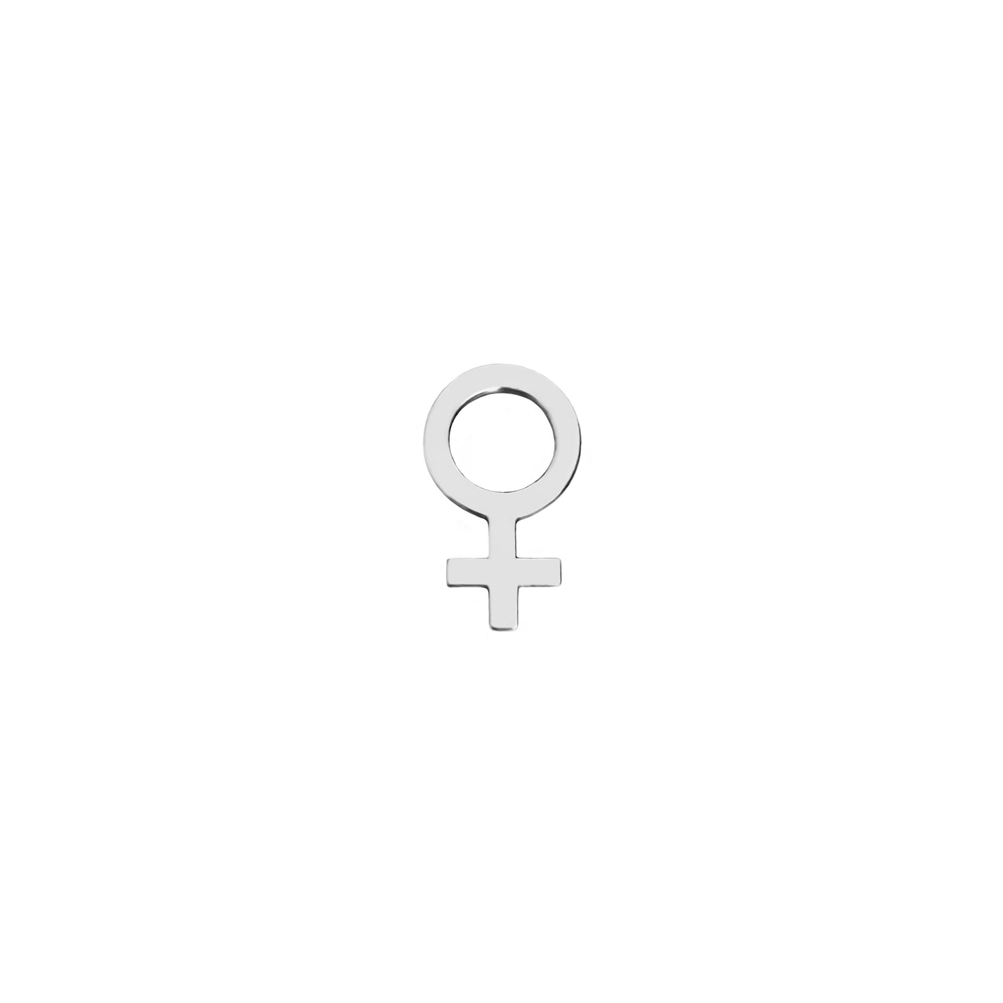 solid white gold female/Venus stud earring